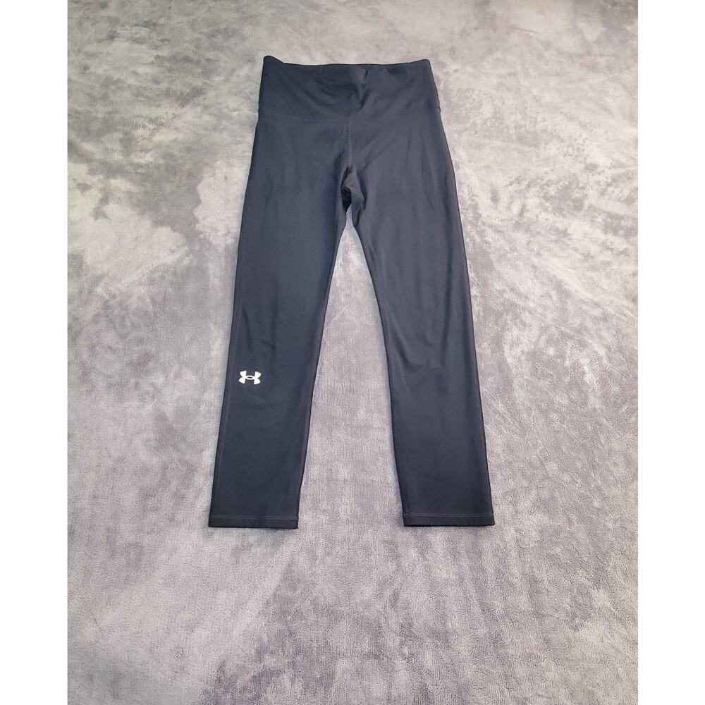 Under Armour Sz SM Womens Fleece Lined Inder Leggings Black Sport Gym C20-20